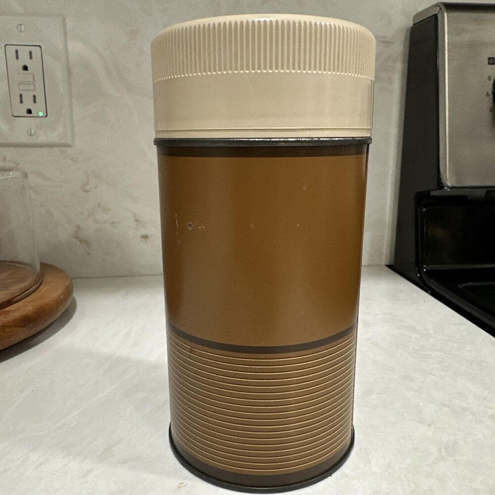 Vintage Thermos King Seely #6263 Wide Mouth Pint Size Stainless Steel Bottle 60s - Picture 3 of 6